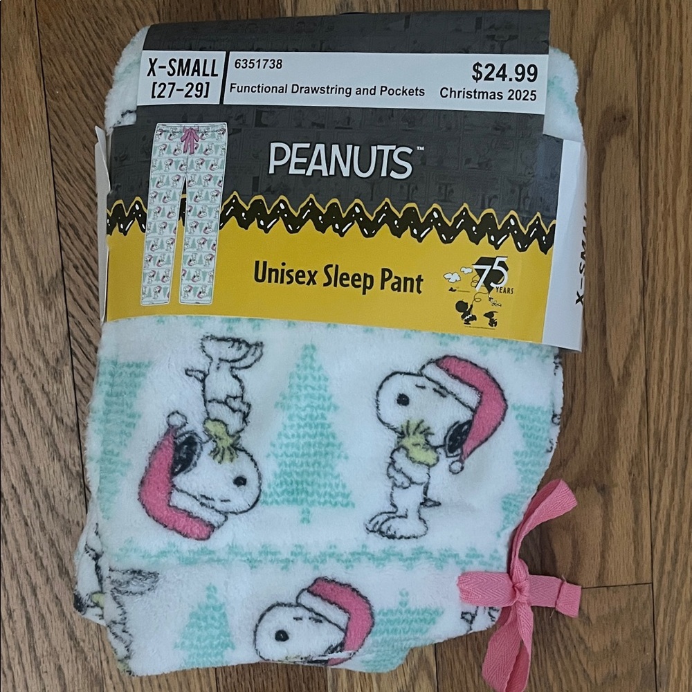 Peanuts Women’s Pajama Bottoms - White and Pink